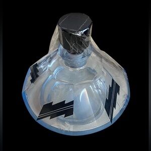 Vintage Art Deco Blue & Black Large Decanter / Bottle #7400